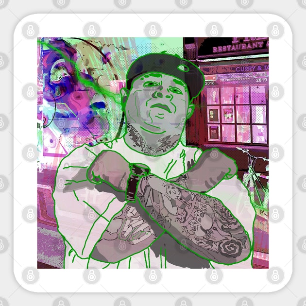 Vinnie Paz Sticker by Brooding Nature Design